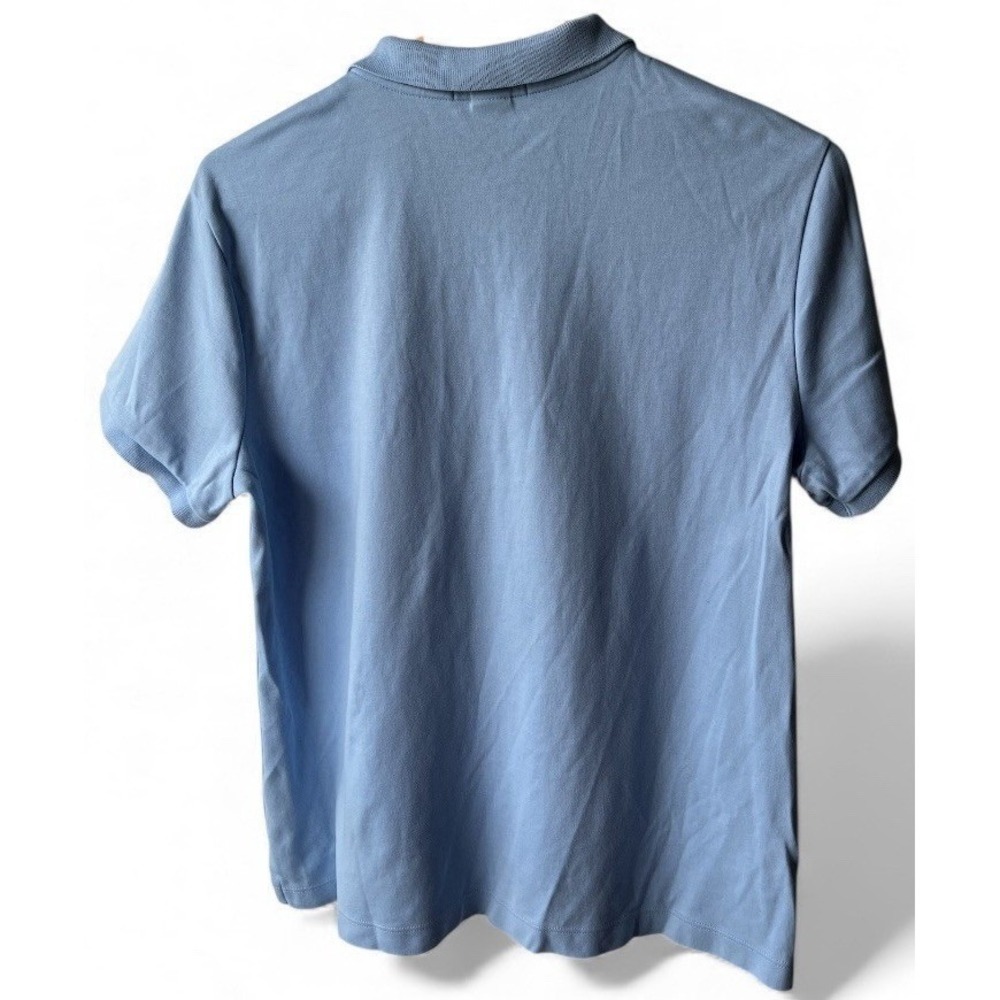 Lands' End Polo Shirt Womens Large 14-16 Light Blue Short Sleeve Cotton Top - Picture 5 of 7